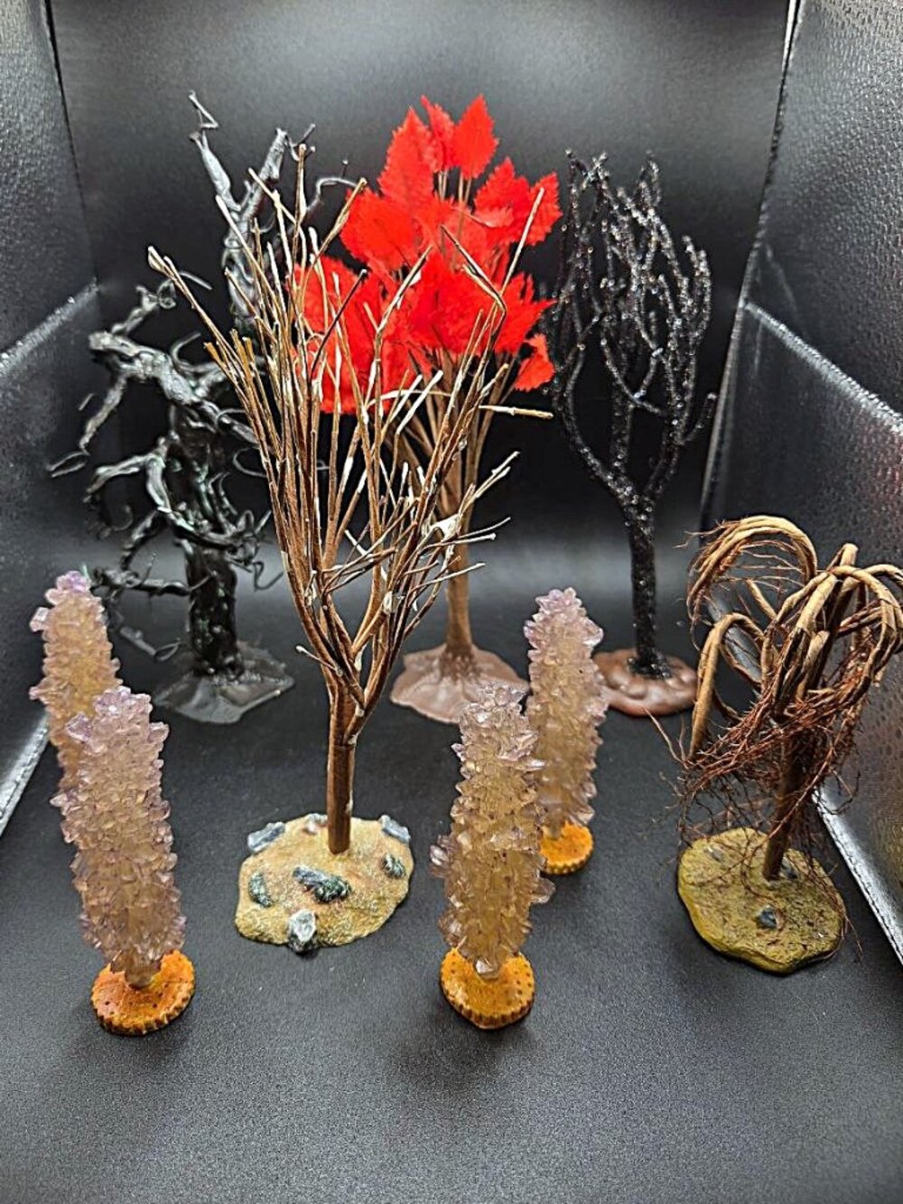Lot Of 9 Lemax Fall / Autumn/ Halloween Trees + Pumpkins & Squash